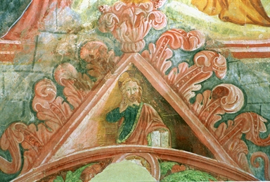 Madonna in trono con Bambino; Santa Caterina d'Alessandria, San Benedetto, Gesù Cristo benedicente.